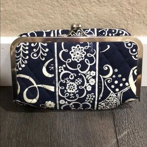Vera Bradley Twirly Birds Navy Clutch